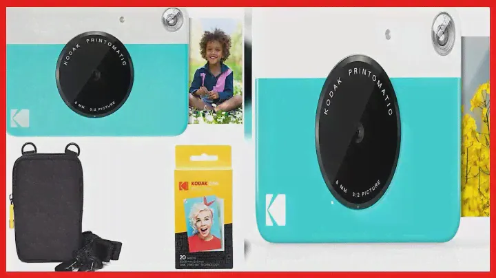 Kodak Printomatic Instant Camera (Blue) Basic Bundle + Zink Paper (20 Sheets) + Deluxe Case