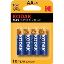 Батарейка Kodak Max Super Alkaline LR06-4BL 1шт CAT30952867