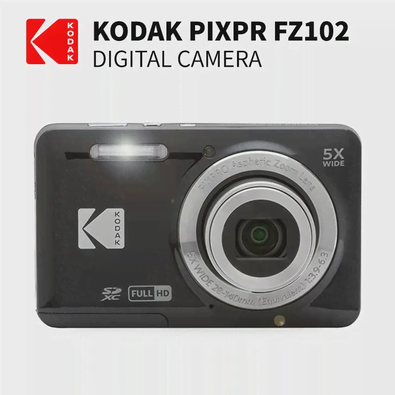 KODAK PIXPRO FZ55-RD 16-Мегапиксельная Цифровая камера с 5-кратным Оптическим Зумом 28 мм Широкоугольный 1080P Full HD Видео 2,7 "ЖК-Камера для Видеоблогинга