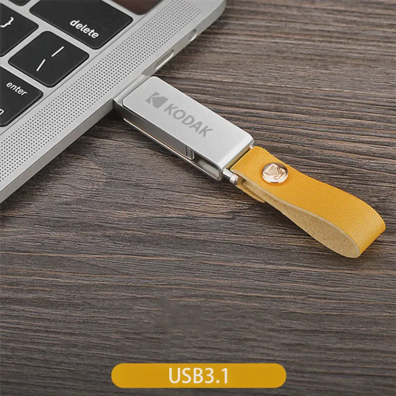 🛍 USB флеш-накопитель Kodak, OTG металлический флеш-накопитель Type-C, 128 ГБ, 64 ГБ, 32 ГБ, USB-флешка 3,1, флеш-накопитель для смартфонов, ПК, шнурок-3