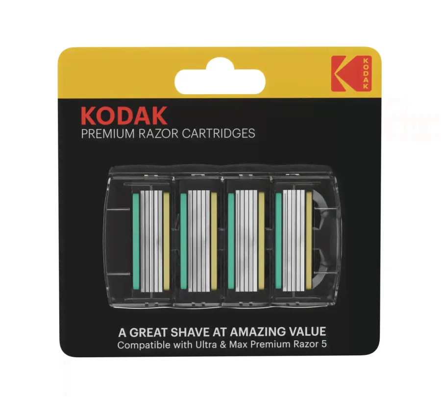 Kodak Сменные кассеты для бритв. (785907/785906) Premium 5 лезвий (4шт/уп, цена за шт.) 1989