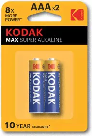 Батарейки Kodak LR03-2BL MAX SUPER Alkaline [K3A-2]-0