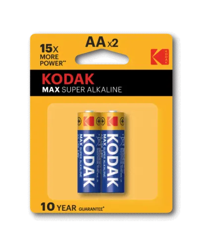Батарейки Kodak MAX SUPER ALKALINE AA 1.5V Комплект 2шт.